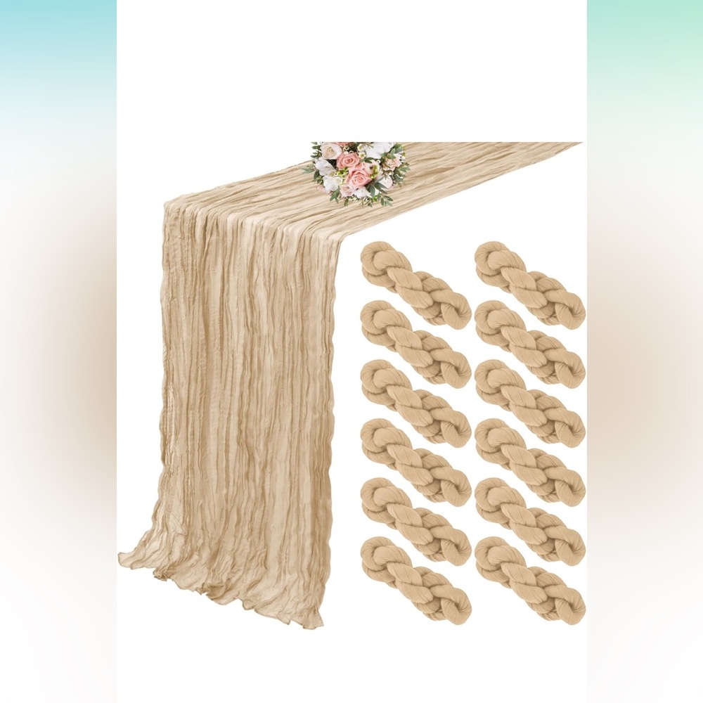 10 pack of ivory cheese cloth runner